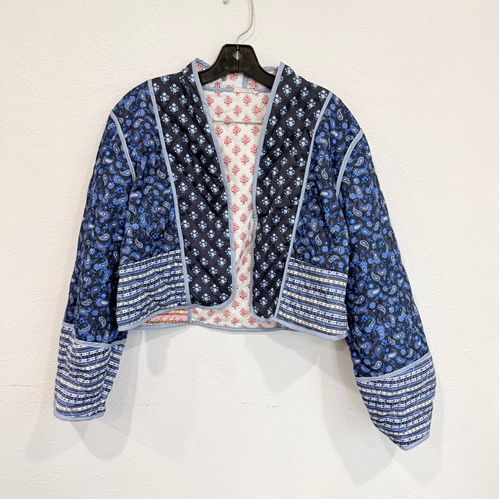 Sunday Up Boutique Quilted Reversible Boho Jacket Women’s Size Medium - Picture 4 of 5